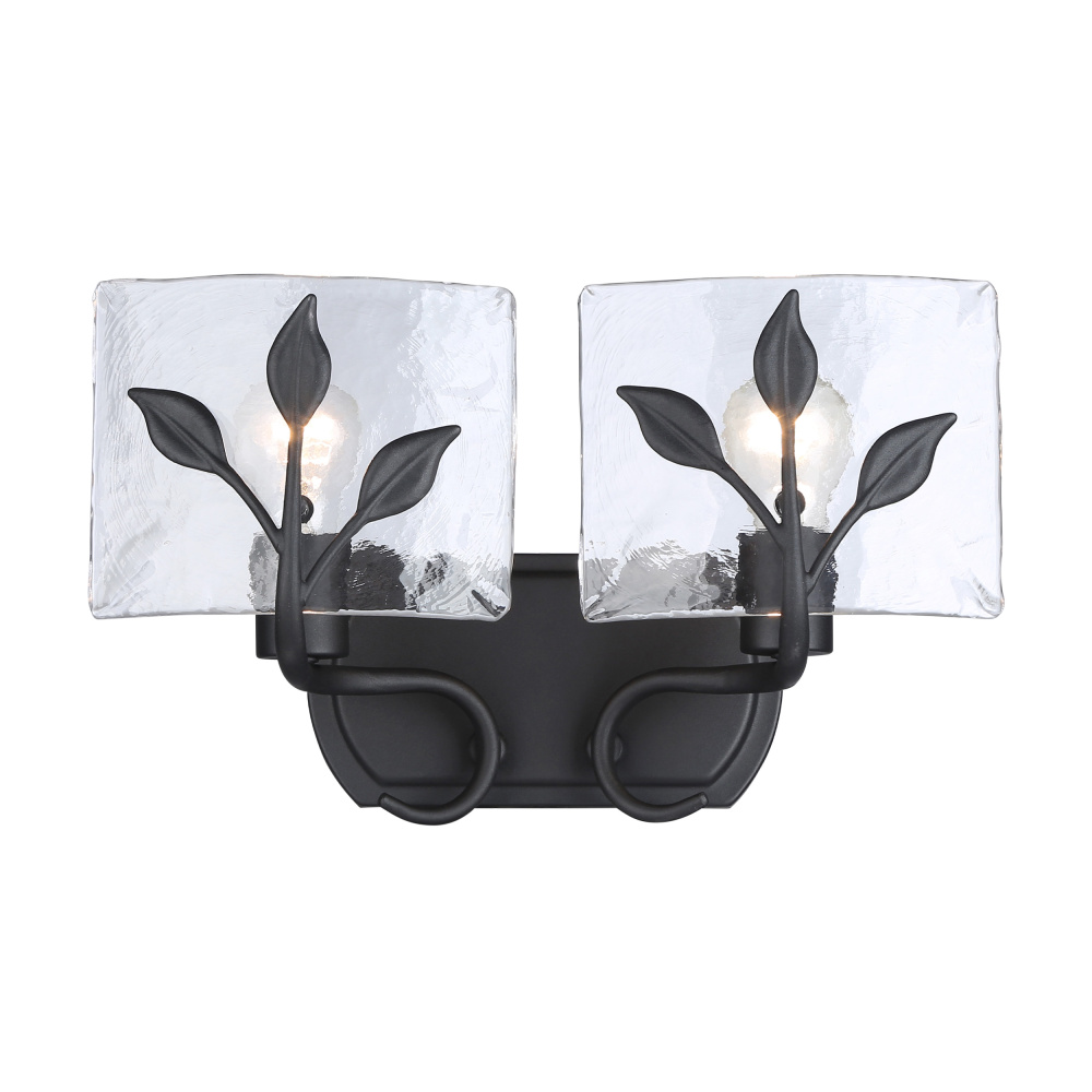 Golden Lighting Calla 2-light Vanity in Natural Black